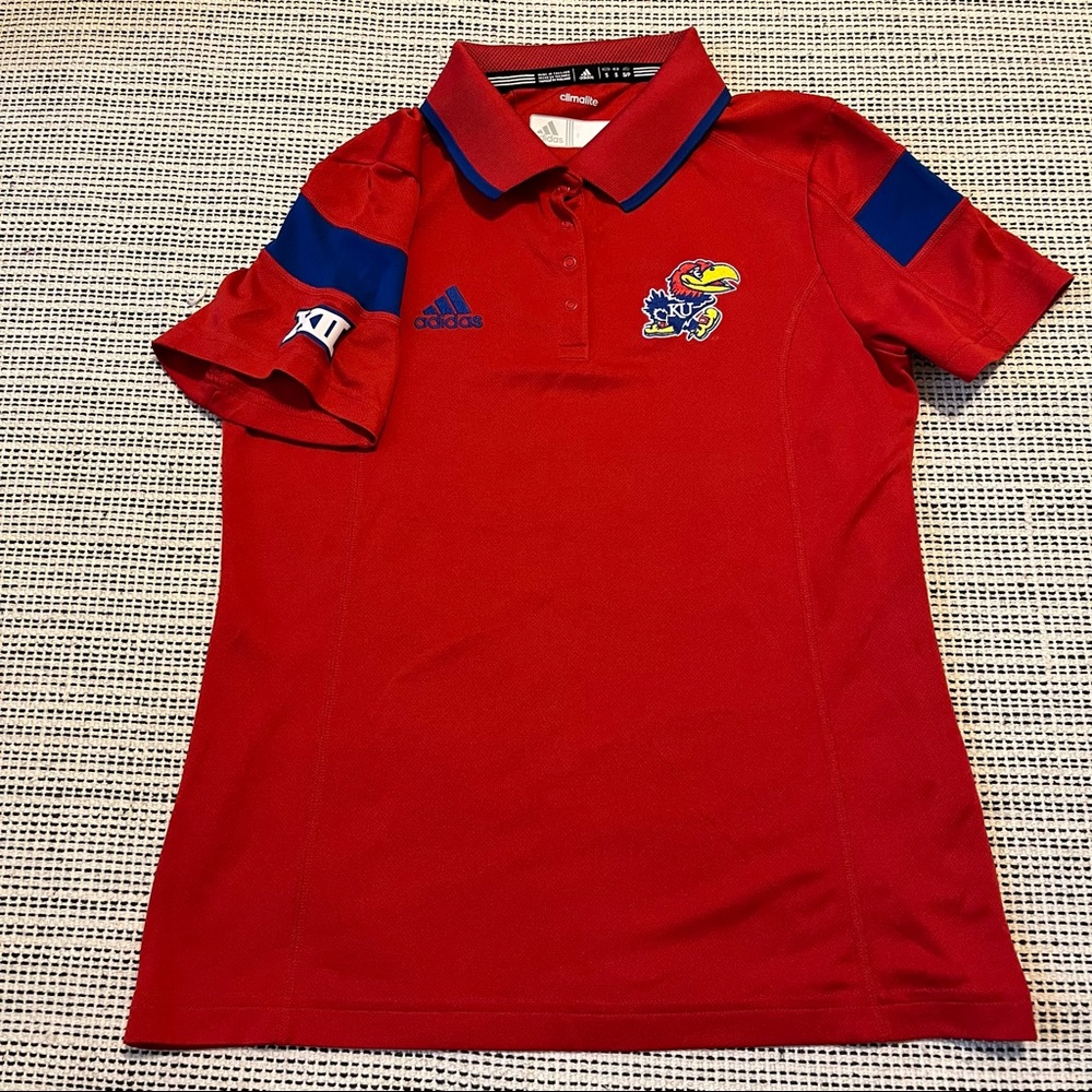 KU adidas polo shirt